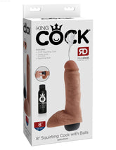 King Cock 8" Squirting Dildo with Balls